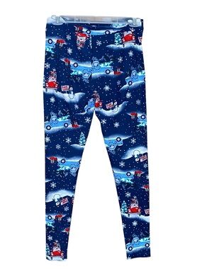 Holiday Leggings Loungewear Multi-Color Leggings Womens Size Small - Medium